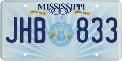 MS license plate JHB833
