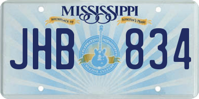 MS license plate JHB834