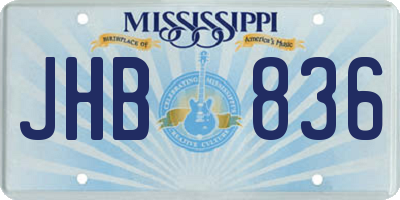 MS license plate JHB836