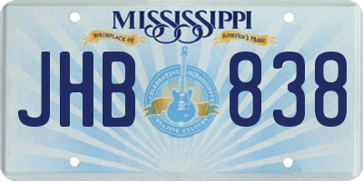 MS license plate JHB838