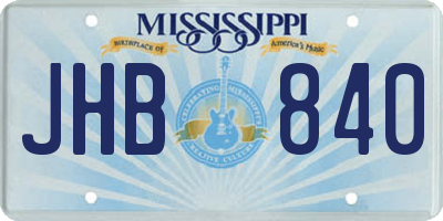 MS license plate JHB840
