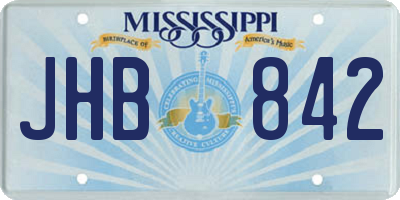 MS license plate JHB842