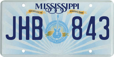 MS license plate JHB843