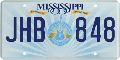 MS license plate JHB848