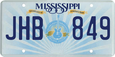 MS license plate JHB849