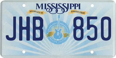 MS license plate JHB850