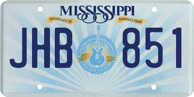 MS license plate JHB851