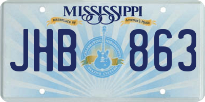 MS license plate JHB863
