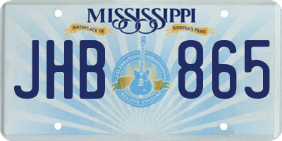 MS license plate JHB865
