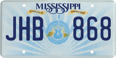 MS license plate JHB868