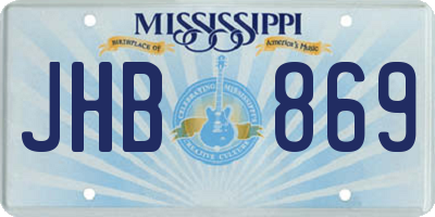 MS license plate JHB869