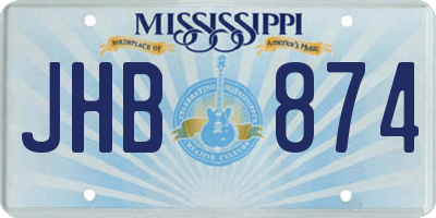 MS license plate JHB874