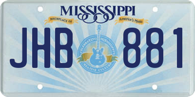 MS license plate JHB881