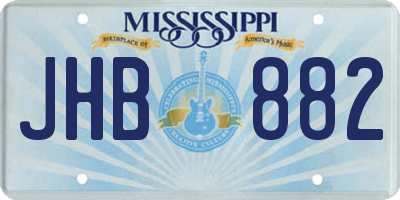 MS license plate JHB882