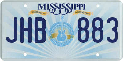 MS license plate JHB883