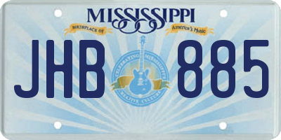 MS license plate JHB885