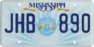 MS license plate JHB890