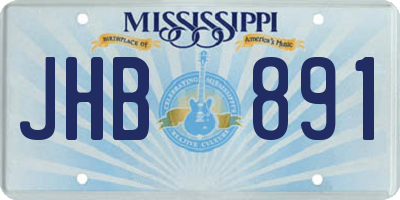 MS license plate JHB891