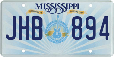 MS license plate JHB894