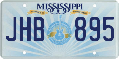MS license plate JHB895
