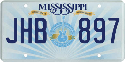 MS license plate JHB897