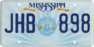 MS license plate JHB898