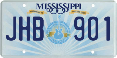 MS license plate JHB901