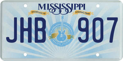 MS license plate JHB907