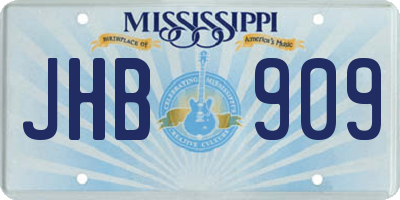 MS license plate JHB909