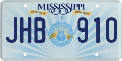 MS license plate JHB910