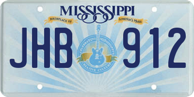 MS license plate JHB912