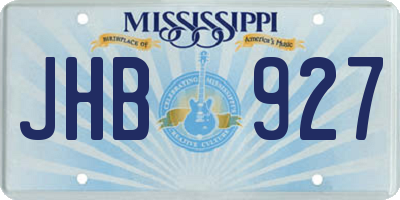 MS license plate JHB927
