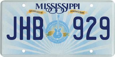 MS license plate JHB929
