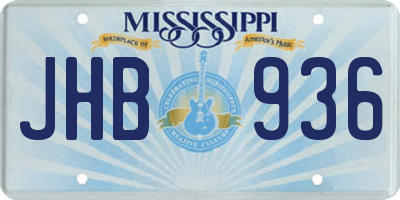 MS license plate JHB936