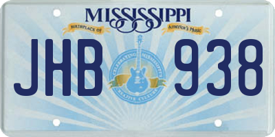 MS license plate JHB938