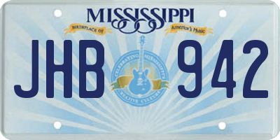 MS license plate JHB942