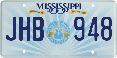 MS license plate JHB948