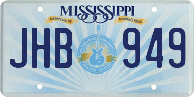 MS license plate JHB949