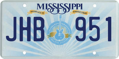 MS license plate JHB951