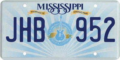 MS license plate JHB952