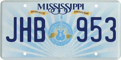 MS license plate JHB953