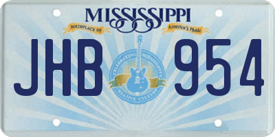 MS license plate JHB954