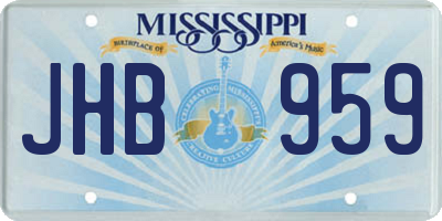 MS license plate JHB959
