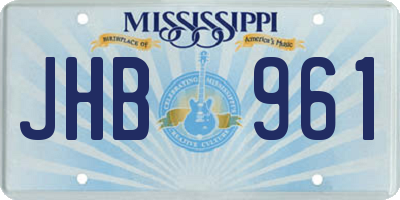 MS license plate JHB961