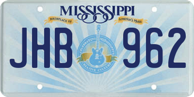 MS license plate JHB962
