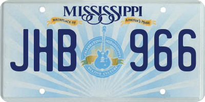MS license plate JHB966