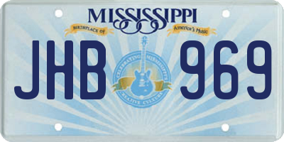 MS license plate JHB969