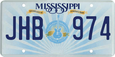 MS license plate JHB974