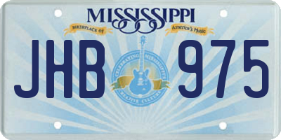 MS license plate JHB975