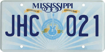MS license plate JHC021